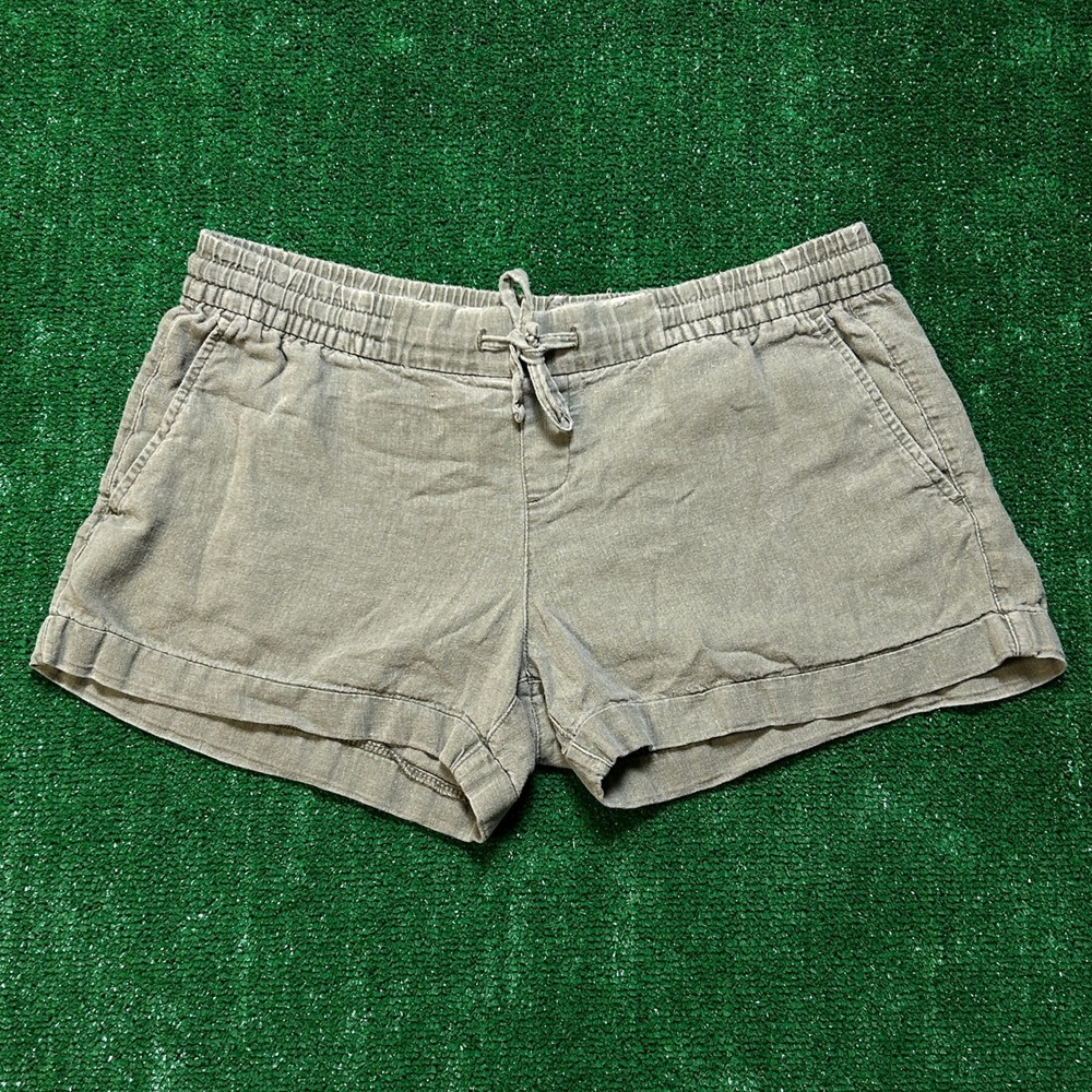 Old Navy Linen Tie Shorts Hunter‎ Pines Green Summer Beachcore Size S